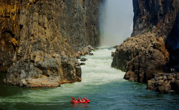 Swimming under the Victoria Falls Bundu Adventures Zambia 